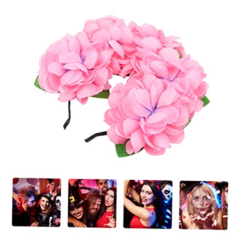 OATIPHO Blumenkrone Stirnband mit Rosen für Halloween und Partykostüme Kopfschmuck Accessoire für Hochzeiten Verlobungen und Fotoshootings von OATIPHO