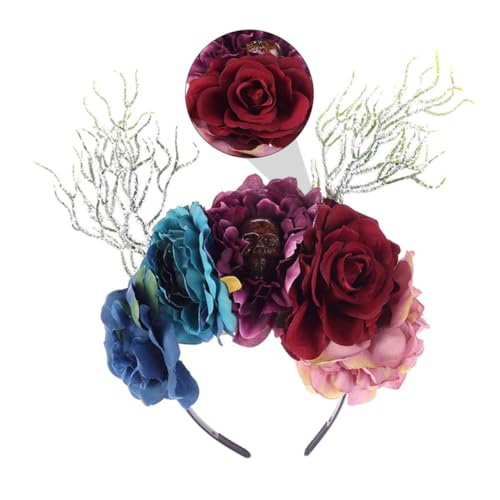 OATIPHO Blumenkronen Haarreifen Bunte Rosenkranz Kopfbedeckung für Halloween Cosplay und Feste Leicht und Bequem für Fotoshootings für Erwachsene und Geeignet OATIPHO Blumenkronen Haarreifen Bunte Rosenkranz Kopfbedeckung für Halloween Cosplay und Feste Leicht und Bequem für Fotoshootings für Erwachsene und Geeignet von OATIPHO