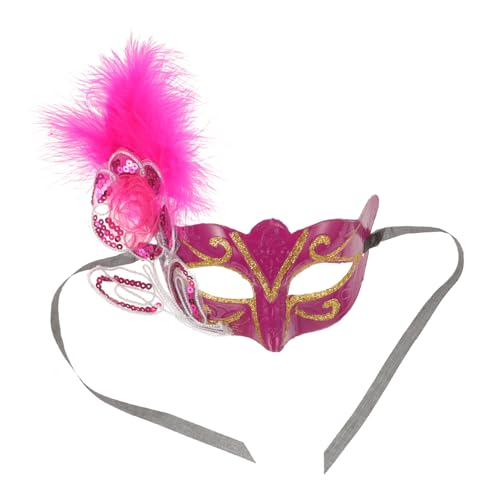 OATIPHO Blumenseitige Federmaske Karnevalsfedermaske individuelle Maskenteile halloween maske halloween-maske Cosplay-Maske Gefiedermaske für Party Abschlussball bilden Mesh- Plastik von OATIPHO