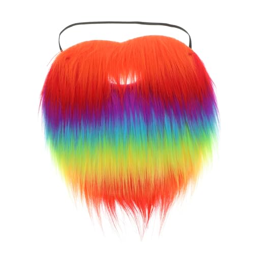 OATIPHO Regenbogen-falscher Schnurrbart Clip-on Für Männer Halloween-kostüm-bart-Set von OATIPHO