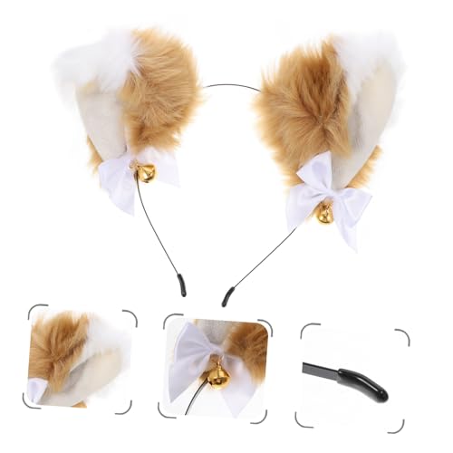 OATIPHO Cosplay Plüsch Katzen Fuchsohr Haarreif mit Glocke Leichtes Weiches Stirnband für Damen Party Anime kopfschmuck Einstellbare OATIPHO Cosplay Plüsch Katzen Fuchsohr Haarreif mit Glocke Leichtes Weiches Stirnband für Damen Party Anime kopfschmuck Einstellbare von OATIPHO