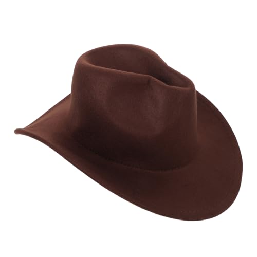 OATIPHO Cowboy Filzhut mit Breiter Krempe Atmungsaktiv mit Gürtelschnalle Klassischer Western Stil für Jungen Mädchen Sonnenschutz für Kostüm und Rollenspiele von OATIPHO