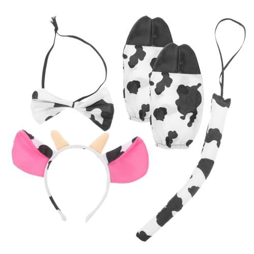 OATIPHO Dairy Cow Kostüm Set Kuh Ohren Stirnband Fliege Tierkostüm Zubehör Halloween Party Cosplay Leicht Angenehm für Verkleidung und Kostümparty OATIPHO Dairy Cow Kostüm Set Kuh Ohren Stirnband Fliege Tierkostüm Zubehör Halloween Party Cosplay Leicht Angenehm für Verkleidung und Kostümparty von OATIPHO