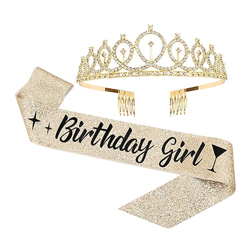 OATIPHO Dekoratives Geburtstags Tiara Set mit Schulterband Klassischer Krone für für Feiern und Besondere Anlässe mit Funkelnden Strasssteinen und Praktischer Haarkamm Design OATIPHO Dekoratives Geburtstags Tiara Set mit Schulterband Klassischer Krone für für Feiern und Besondere Anlässe mit Funkelnden Strasssteinen und Praktischer Haarkamm Design von OATIPHO