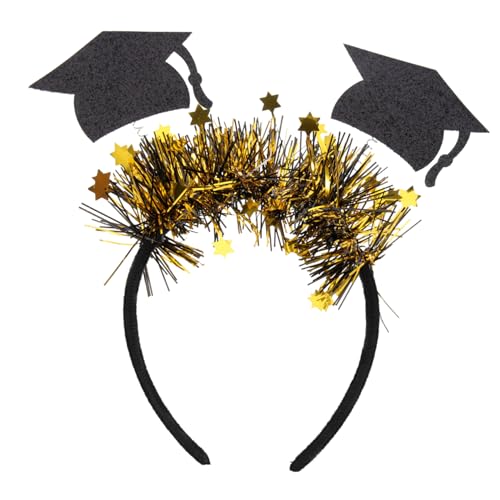 OATIPHO Doktorhut Haarband für Abschlussfeier Glänzendes Headdress mit Goldenen Sternen Lustiges Party Accessoire für Graduierungen und Feiern OATIPHO Doktorhut Haarband für Abschlussfeier Glänzendes Headdress mit Goldenen Sternen Lustiges Party Accessoire für Graduierungen und Feiern von OATIPHO