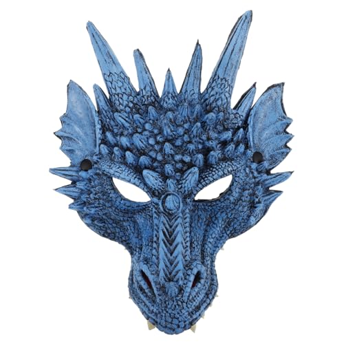 OATIPHO Blaue Drachenmaske Für Halloween Kostümzubehör Für Fasching Maskerade Und Karneval Perfekte Party Maske Für Kreative Verkleidungen Und Auftritte von OATIPHO