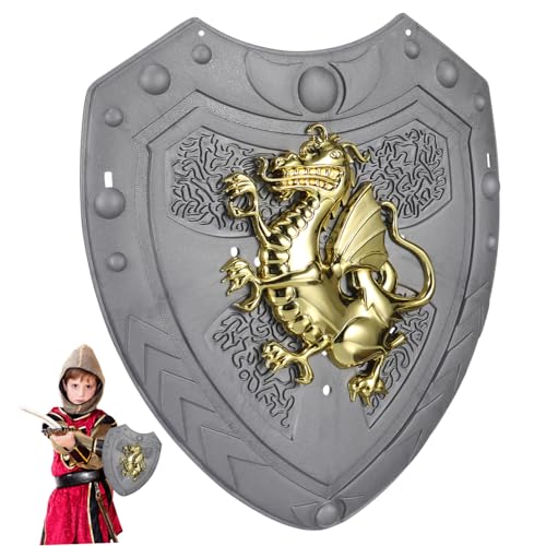 OATIPHO Drachenschildspielzeug Cosplay Mittelalterliches Schildspielzeug Spielzeugschild Für Bühnenschild Ritterkostüm Für Ritterschild Schild Schilde Abs Silver OATIPHO Drachenschildspielzeug Cosplay Mittelalterliches Schildspielzeug Spielzeugschild Für Bühnenschild Ritterkostüm Für Ritterschild Schild Schilde Abs Silver von OATIPHO