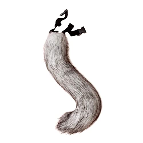 OATIPHO 1pc Cosplay Kostüm Requisiten Realistische Einstellbare Flauschigen Riemen Und Schnalle Grau Halloween Party Zubehör von OATIPHO