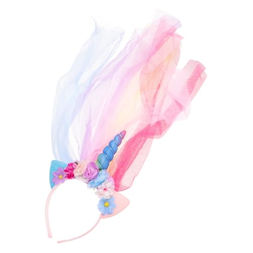 OATIPHO Einhorn Haarschmuck mit Schleier für Mädchen Party Accessoire für Geburtstagsfeiern Halloween Cosplay und Alltag OATIPHO Einhorn Haarschmuck mit Schleier für Mädchen Party Accessoire für Geburtstagsfeiern Halloween Cosplay und Alltag von OATIPHO