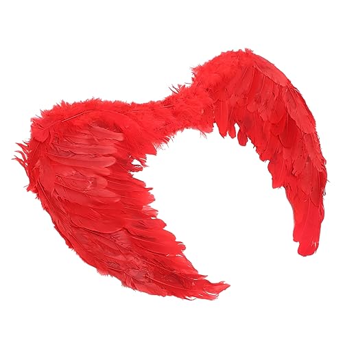 OATIPHO Engelsflügel Cosplay Kostüm Federflügel Rot Leichtes Party Zubehör für Damen Bühnenauftritte Fee Verkleidung OATIPHO Engelsflügel Cosplay Kostüm Federflügel Rot Leichtes Party Zubehör für Damen Bühnenauftritte Fee Verkleidung von OATIPHO