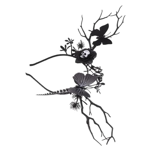 OATIPHO Fledermaus Stirnband Halloween Stirnbänder Kostüm Karnevalshaarband Feenstirnband Halloween-kopfschmuck Gotisches Stirnband Kopfbedeckung Cosplay-stirnband Pp Schwarz von OATIPHO