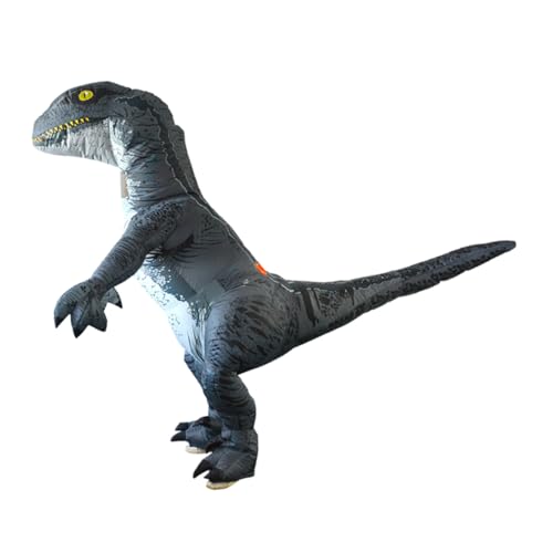 OATIPHO Kostüme für Jungen und Mädchen Aufblasbarer Dinosaurieranzug Bequemes Material Leicht Aufzublasen und Aufzubewahren für Halloween Grau von OATIPHO