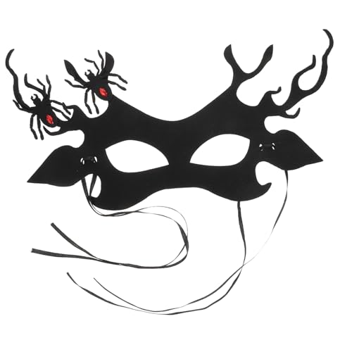 OATIPHO Geweih Spinnenmaske Dekoration Hälfte Abdeckung gruselig Kostüm Cosplay Fledermausspitze Maske Lustige Maskerademaske Weihnachtsmaske verkleiden Geisterspinnenmaske Vlies Schwarz OATIPHO Geweih Spinnenmaske Dekoration Hälfte Abdeckung gruselig Kostüm Cosplay Fledermausspitze Maske Lustige Maskerademaske Weihnachtsmaske verkleiden Geisterspinnenmaske Vlies Schwarz von OATIPHO
