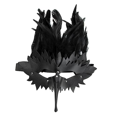 OATIPHO Gothic Steampunk Vogelmaske mit Federn für Halloween Kostümpartys Einzigartige Masquerade Maske für Frauen Requisite für Cosplay und Musikfestivals OATIPHO Gothic Steampunk Vogelmaske mit Federn für Halloween Kostümpartys Einzigartige Masquerade Maske für Frauen Requisite für Cosplay und Musikfestivals von OATIPHO
