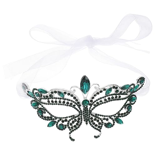 OATIPHO Halbe Gesichts Maske Halloween-kostümballmaske Karneval Maskerade Halbe Maskerade-masken Halloween Halbgesichtsmaske Schmücken Halbe Gesichtsmaske Für Frauen Legierung Green von OATIPHO