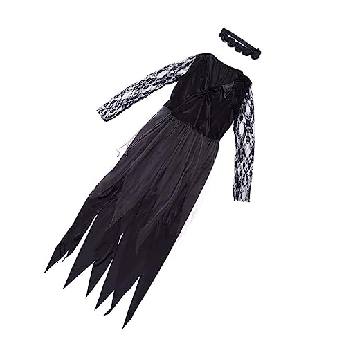 OATIPHO Gruselige Braut Kostüm Halloween Party Kleidung Geisterbraut Kleid Elegante Spitze Dauerhafte von OATIPHO