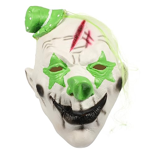 OATIPHO Halloween-Clown-Maske Partyclown Perücke clown-halloween Clown Kostüm Maske Halloween-Clown-Kostüm mundschutzmasken Halloween-Cosplay Cosplay-Clown Emulsion Green von OATIPHO