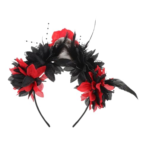OATIPHO Halloween Haarreif mit Realistischer Totenkopf und Blumenverzierung Leichter und Komfortabler Party Cosplay Kopfschmuck für Damen Geeignet für Halloween und Day Of The Dead Feiern OATIPHO Halloween Haarreif mit Realistischer Totenkopf und Blumenverzierung Leichter und Komfortabler Party Cosplay Kopfschmuck für Damen Geeignet für Halloween und Day Of The Dead Feiern von OATIPHO