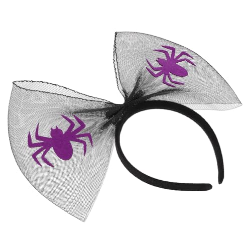 OATIPHO Halloween Haarreif mit Schwarzer Spinne Bow Headband für Erwachsene Leichtes Stirnband Strapazierfähiges Party Haaraccessoire für Halloween Kostüm und Cosplay von OATIPHO