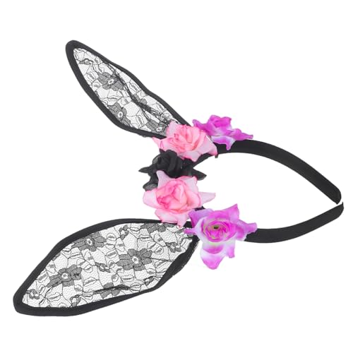 OATIPHO Halloween Haarschmuck Damen Blumen Hasenohren Haarreif Schwarzer Spitzen Headband Cosplay Accessoire für Kostümparty Verkleidung Leichte Wiederverwendbare Haar Deko OATIPHO Halloween Haarschmuck Damen Blumen Hasenohren Haarreif Schwarzer Spitzen Headband Cosplay Accessoire für Kostümparty Verkleidung Leichte Wiederverwendbare Haar Deko von OATIPHO