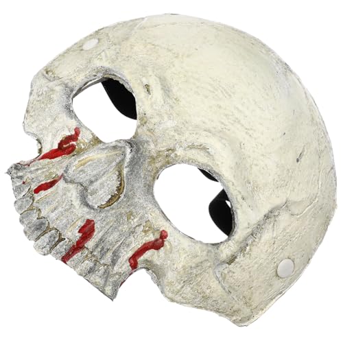 OATIPHO Halloween Blutmuster Halbmaske Gruselige Schädelmaske Für Kostümpartys Halloween Und Karneval Horror Für Erwachsene Und Perfekte Dekoration Für Schaurige Saison von OATIPHO