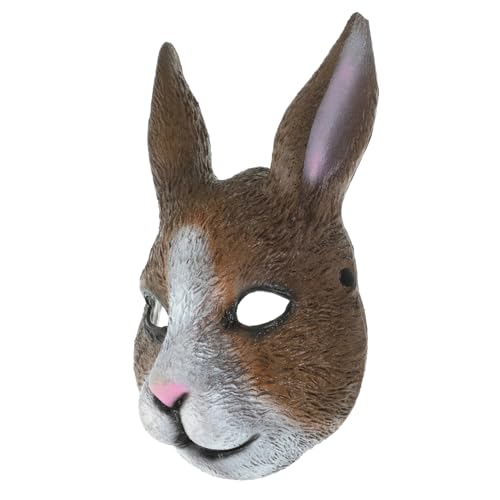 OATIPHO Halloween Kaninchenmaske Cosplay Lustige Horrormaske für Halloween Party Geeignet für Kostümpartys und Verkleidungen Langlebigem PU Material Realistisches Design mit Langem Haar von OATIPHO