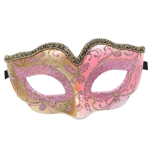 OATIPHO Halloween Maske Halbgesicht Requisite Goldene Glitzer Maske für Karneval Maskenball Geburtstag und Leicht und Einfach zu Tragen OATIPHO Halloween Maske Halbgesicht Requisite Goldene Glitzer Maske für Karneval Maskenball Geburtstag und Leicht und Einfach zu Tragen von OATIPHO