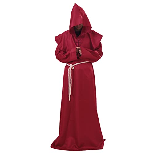 OATIPHO Halloween Herren Mönch Mönch Priester Kostüm Cosplay Anzug Gürtel und Kreuz Größe Xl OATIPHO Halloween Herren Mönch Mönch Priester Kostüm Cosplay Anzug Gürtel und Kreuz Größe Xl von OATIPHO