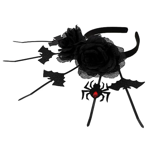 OATIPHO Halloween Spinnen Stirnband mit Rosen für Festivals und Partys Perfekter Haarschmuck für Damen zu Halloween Cosplay und Besondere Anlässe von OATIPHO