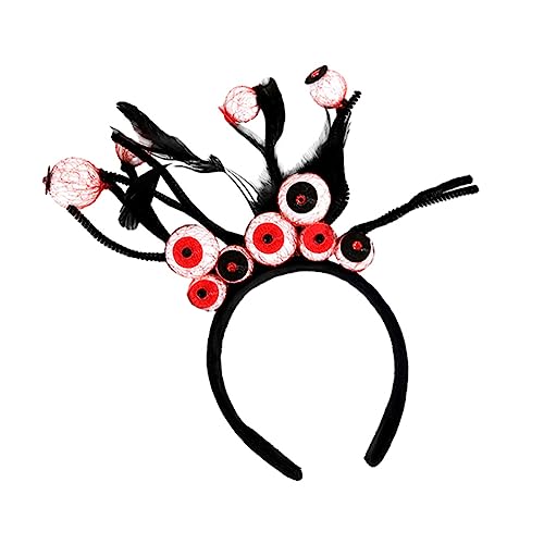 OATIPHO Halloween-Stirnband Cosplay-Horror-Kopfschmuck Horror Augäpfel Stirnbänder haarreif halloween haarreifen halloween Halloween-Haarband Augapfel-Stirnbänder Stoff Black von OATIPHO