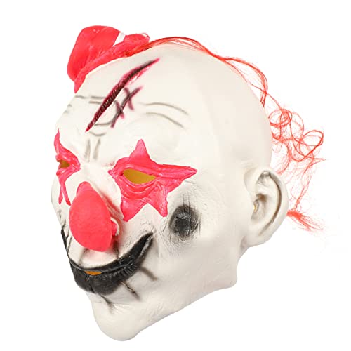 OATIPHO Halloween-clown-maske Vollgesichts-clown-maske Halloween-clown-gesicht Clown-performance-maske Clown-kostüm Cosplay-requisiten Für Clowns Lustiges Halloween-kostüm Emulsion Rosa von OATIPHO
