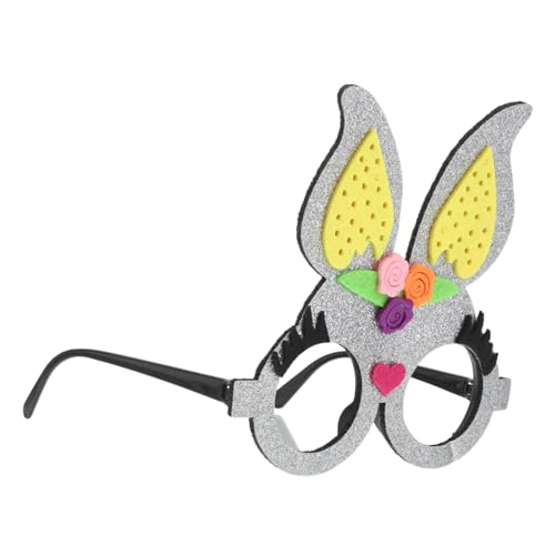 OATIPHO Hasenbrille Partybrille Cosplay Kostümzubehör Hasenbrille Partydekoration Kaninchenmasken Hasenmasken Silber Kunststoff von OATIPHO