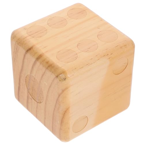 OATIPHO Holzwürfel Riesiger Brettspielwürfel Unterhaltungswürfel Holz Große Würfel 6-seitiger Würfel Praktische Würfel-Requisite Würfel-unterrichts-Requisiten Schmücken D6 Draussen von OATIPHO