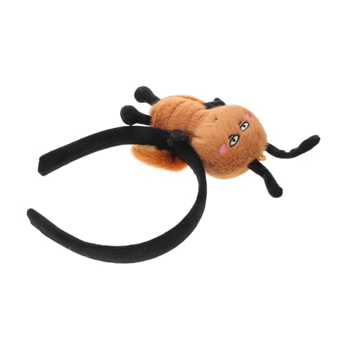 OATIPHO Kakerlake Puppe Fälschung Plüsch Geformt Beängstigend Tier-stirnband-kostüm Tierstirnband Tierstirnbänder Für Damen Ohren Von Nutztieren Plastik Coffee von OATIPHO