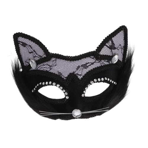 OATIPHO Katze Gesichtsmaske Abschlussball Maskerade Augenkostüm Augenmasken Katzenohren Masken Maskerademasken Halloween Maskerade Halbes Gesicht Kostüm Maskerade-stick Pvc Black OATIPHO Katze Gesichtsmaske Abschlussball Maskerade Augenkostüm Augenmasken Katzenohren Masken Maskerademasken Halloween Maskerade Halbes Gesicht Kostüm Maskerade-stick Pvc Black von OATIPHO