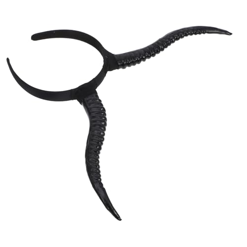 OATIPHO Klaue Stirnband Kopfbedeckung Stirnband aus Antilopenhorn schwarze Hörner halloween kopfschmuck halloween scherzartikel haarschmuck Halloween-Haarreifen gotisches Haarband Black von OATIPHO