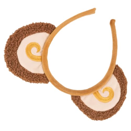 OATIPHO Stirnband mit Affenohren Süßes Stirnband für Mädchen Stilvolles Party-accessoire Sicherer Bequemer Samt Dunkelbraun von OATIPHO