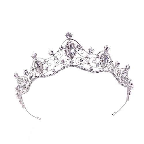 OATIPHO Krone Dekorativer Haarreif für Mädchen Glänzendes Party Headwear für Geburtstagsfeiern Bühnenaufführungen und Fotoshootings Silber OATIPHO Krone Dekorativer Haarreif für Mädchen Glänzendes Party Headwear für Geburtstagsfeiern Bühnenaufführungen und Fotoshootings Silber von OATIPHO