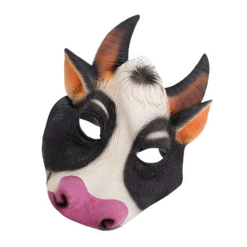 OATIPHO Kuh-kopfbedeckungs-requisiten -maske Maskenmaske Für Erwachsene Lustige Foto-requisiten Für Halloween von OATIPHO