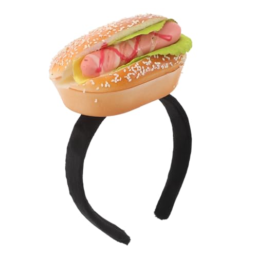 OATIPHO Lustiges Hamburger Haarreif Festival Haarschmuck mit Elastischem Band für Halloween Kostüm Geburtstag Party Foto Requisiten Leichter Burger Headpiece für Vielseitige Stylings von OATIPHO