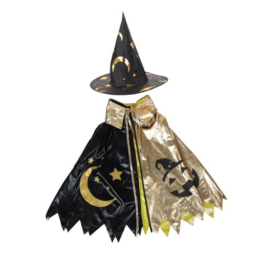 OATIPHO Magierkostüm Set mit Faltbarem Hut und Sternen Umhang Kinderfreundlich zum Einfachen Ausziehen Vielseitig für Halloween Geburtstagsfeiern Rollenspiele und Festtagsveranstaltungen OATIPHO Magierkostüm Set mit Faltbarem Hut und Sternen Umhang Kinderfreundlich zum Einfachen Ausziehen Vielseitig für Halloween Geburtstagsfeiern Rollenspiele und Festtagsveranstaltungen von OATIPHO
