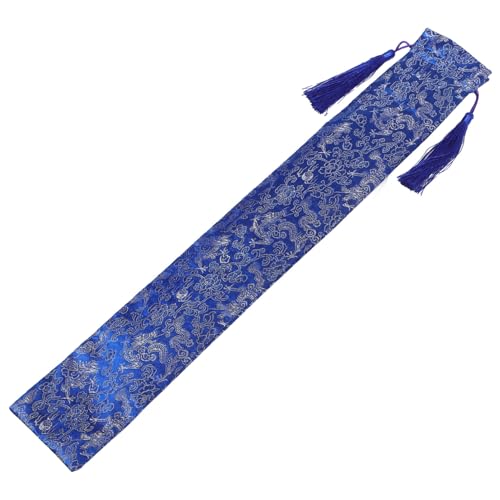 OATIPHO Mahjong Rack Schutzhülle mit Kordelzug Dicke Blaue Drachenmuster Baumwolltasche für Mahjong Pushers Strapazierfähige Aufbewahrung und Dekorativer Schutz Zubehör von OATIPHO