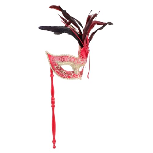 OATIPHO Cosplay Maskerade Maske Mit Stick Festliche Für Frauen Halloween Decor Chic Party Zubehör von OATIPHO