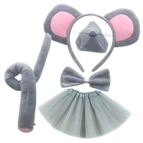 OATIPHO Mauskostümset für Kinder Mausohren Mausschwanz Stirnband und Fliege für Karneval Halloween und Kinderpartys OATIPHO Mauskostümset für Kinder Mausohren Mausschwanz Stirnband und Fliege für Karneval Halloween und Kinderpartys von OATIPHO