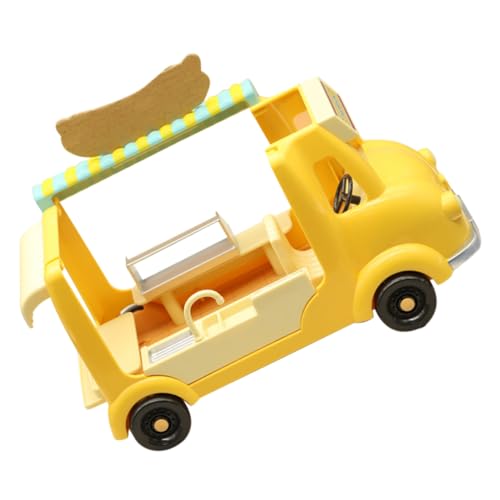 OATIPHO Puppenhaus-Fahrzeugmodell Hot-Dog-Futterwagen-Spielzeug Kinderspielzeug Hot Dogs Modelle Puppenhaus-Spielzeugauto Puppenhaus Modell Spielzeug LKW Hotdog schmücken vorgeben Plastik von OATIPHO
