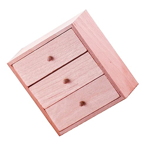 OATIPHO Mini-Schrank-Ornamente Miniaturschrank Kabinett im Maßstab 1/12 Modelle Möbel Minischrank aus Holz Schrankverzierung Haushalt Schließfach Baby Requisiten Zubehör von OATIPHO