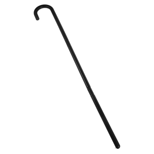 OATIPHO Opa Retro-krücken Halloween-Requisiten Rohrstütze Kostüm Spazierstöcke Cosplay-verzierung Halloween-Mitarbeiter Zauberstab Opa-kostüm Dekorative Anzieh-Requisite Black Plastik von OATIPHO
