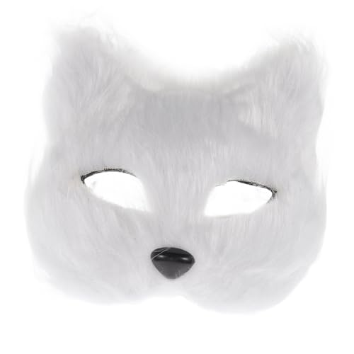 OATIPHO Halloween Maske Katze Plüsch Kunstfell Halbmaske Maskerade Party OATIPHO Halloween Maske Katze Plüsch Kunstfell Halbmaske Maskerade Party von OATIPHO
