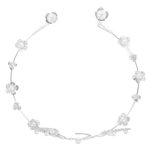 OATIPHO Perle Krone Ornament Kuchen -topper Krone Für Blumenstrauß Blumen-cupcake-topper Mini-tiara Alles Zum Geburtstag Topper Kuchendekoration Silver Eisenblech von OATIPHO