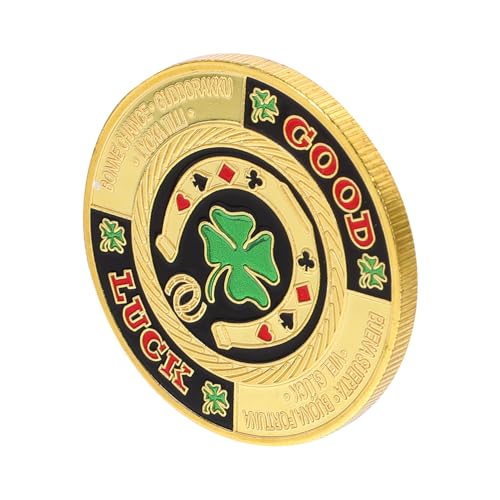 OATIPHO Pokerkartenpresse Chip-münze Poker-souvenirs Kartenschutz Tischspiele-pokerschutz Gewichte Für Poker Poker- Pokerkartenschützer Glücksmünze Metall Kartenspielen Abs von OATIPHO